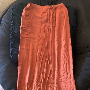 Long high slit maxi skirt